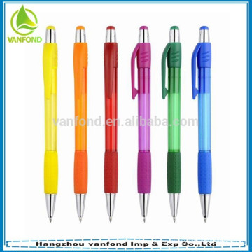 Cheap promotional chinese plastic pens with rubber grip